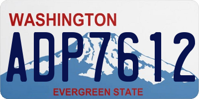 WA license plate ADP7612