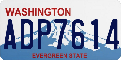 WA license plate ADP7614