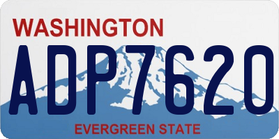 WA license plate ADP7620