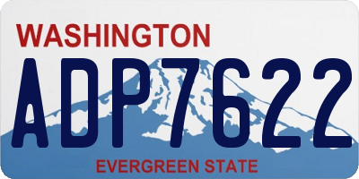 WA license plate ADP7622
