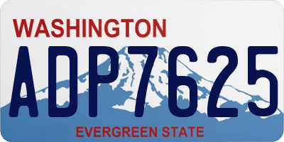 WA license plate ADP7625