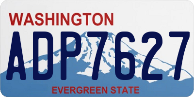 WA license plate ADP7627
