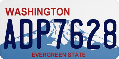 WA license plate ADP7628