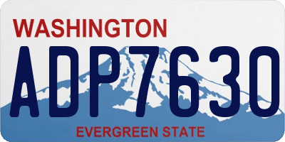 WA license plate ADP7630