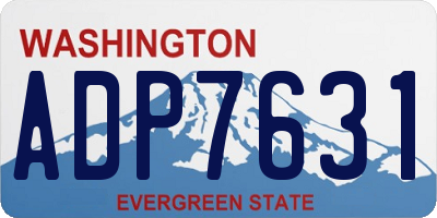WA license plate ADP7631