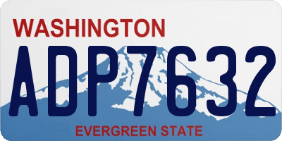 WA license plate ADP7632
