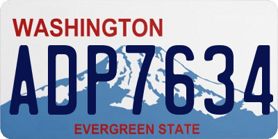 WA license plate ADP7634