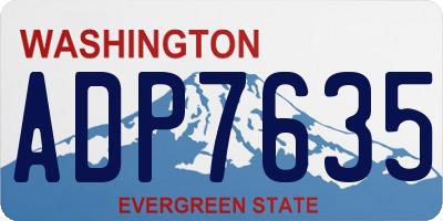 WA license plate ADP7635