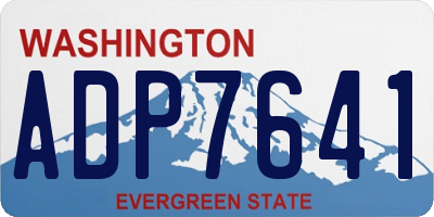 WA license plate ADP7641