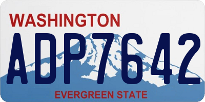 WA license plate ADP7642