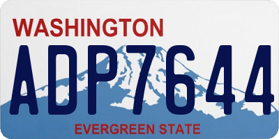 WA license plate ADP7644