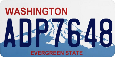 WA license plate ADP7648