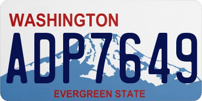 WA license plate ADP7649