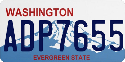 WA license plate ADP7655