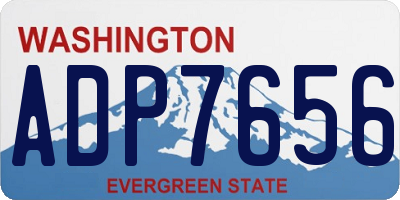 WA license plate ADP7656