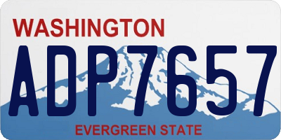 WA license plate ADP7657