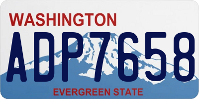 WA license plate ADP7658