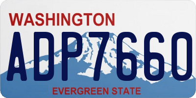 WA license plate ADP7660