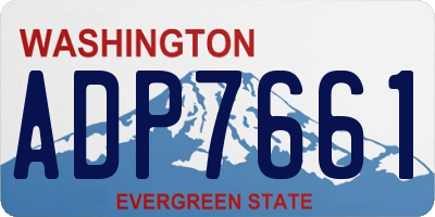 WA license plate ADP7661