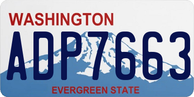 WA license plate ADP7663
