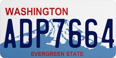 WA license plate ADP7664