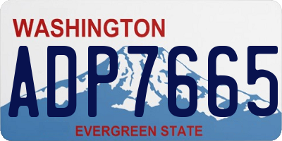 WA license plate ADP7665