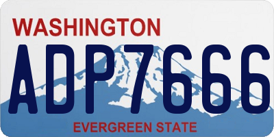 WA license plate ADP7666