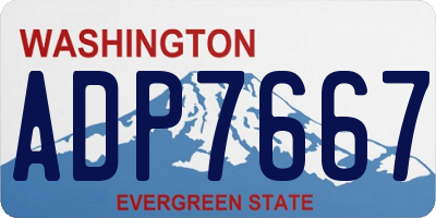 WA license plate ADP7667
