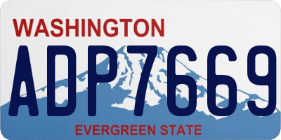 WA license plate ADP7669