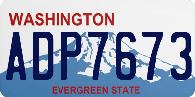 WA license plate ADP7673