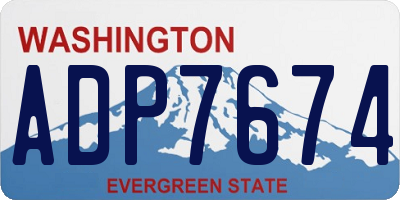 WA license plate ADP7674