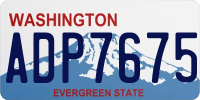 WA license plate ADP7675
