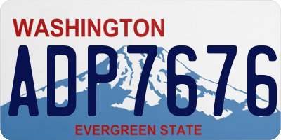 WA license plate ADP7676