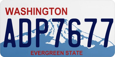 WA license plate ADP7677