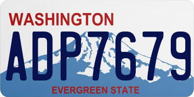 WA license plate ADP7679