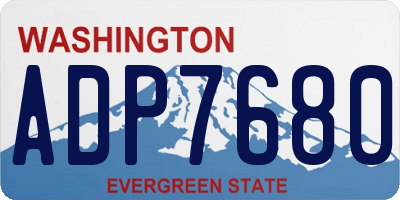 WA license plate ADP7680