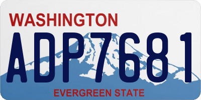 WA license plate ADP7681