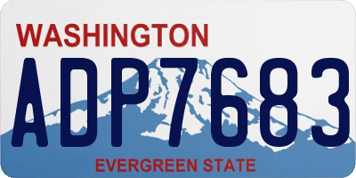 WA license plate ADP7683