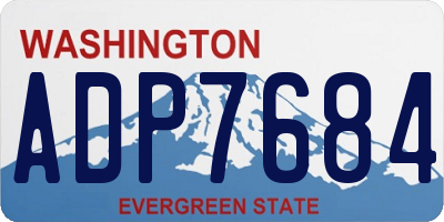 WA license plate ADP7684