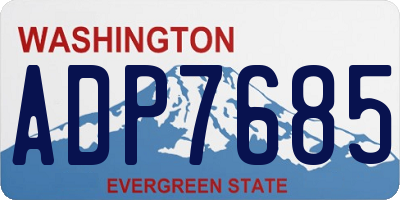 WA license plate ADP7685