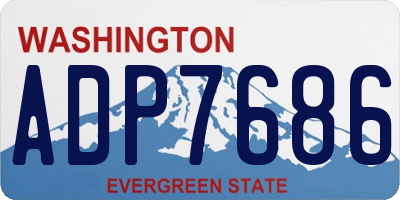 WA license plate ADP7686