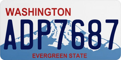 WA license plate ADP7687