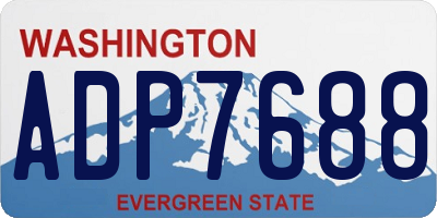 WA license plate ADP7688