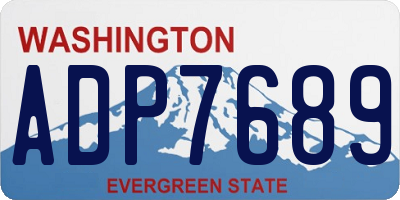 WA license plate ADP7689