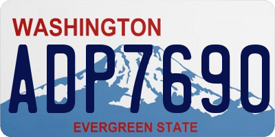 WA license plate ADP7690