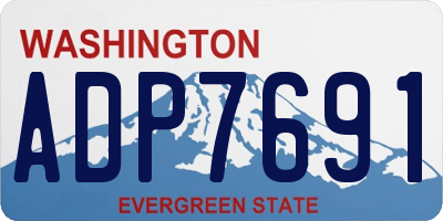 WA license plate ADP7691