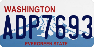 WA license plate ADP7693