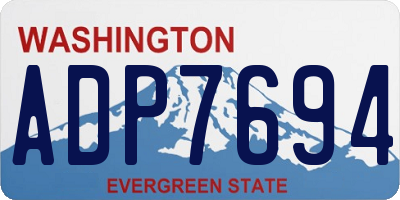 WA license plate ADP7694