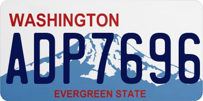 WA license plate ADP7696