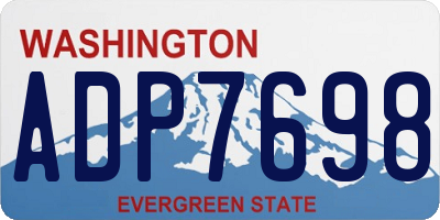 WA license plate ADP7698